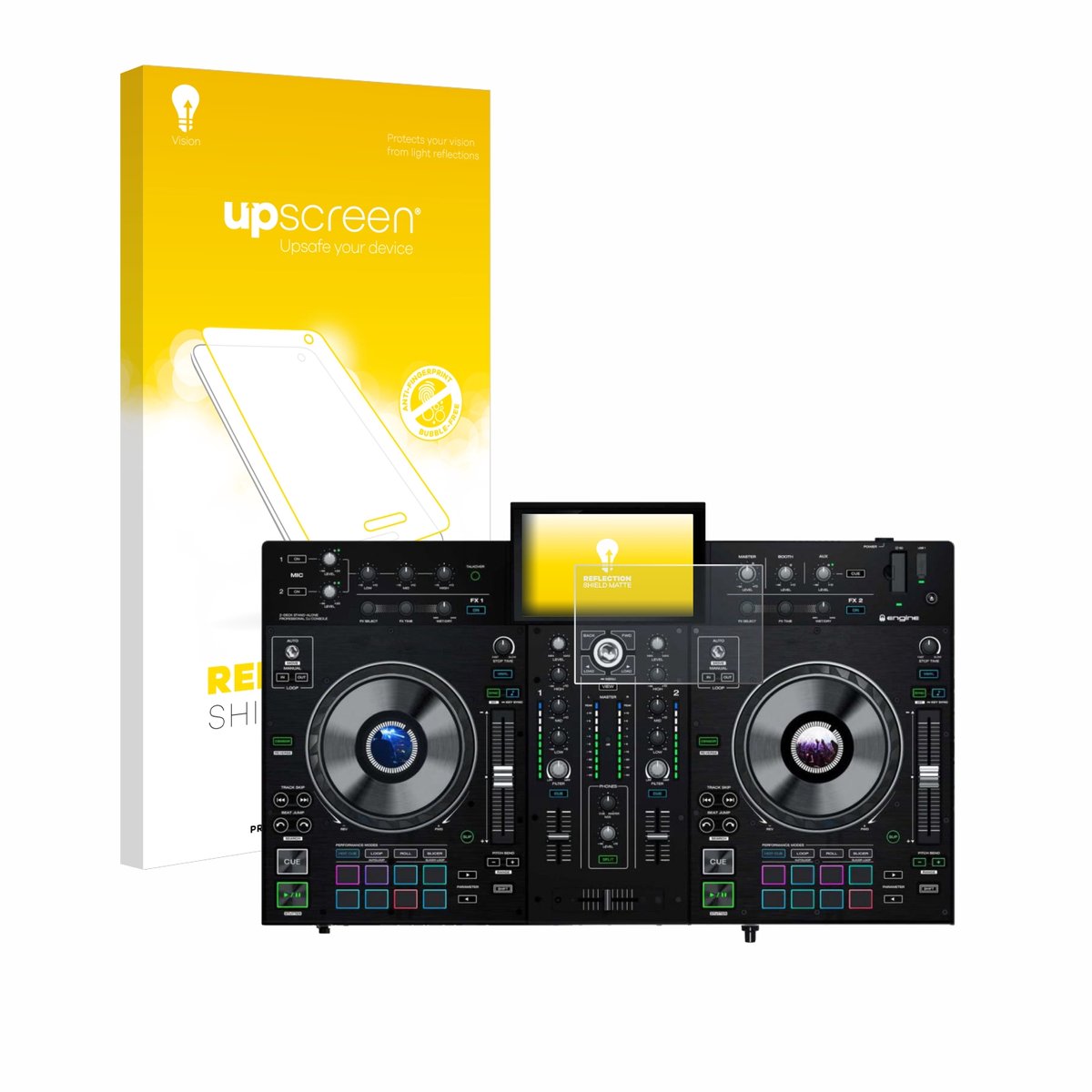 upscreen - Screenprotector voor Denon DJ Prime 2 - Folie Beschermfolie anti glare matte