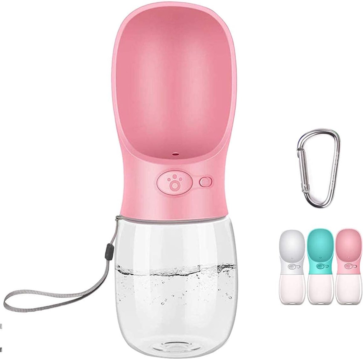 Bol.com Honden Waterfles met Dispenser voor Op Reis - Antibacterieel en Handig (350ml, Roze) aanbieding