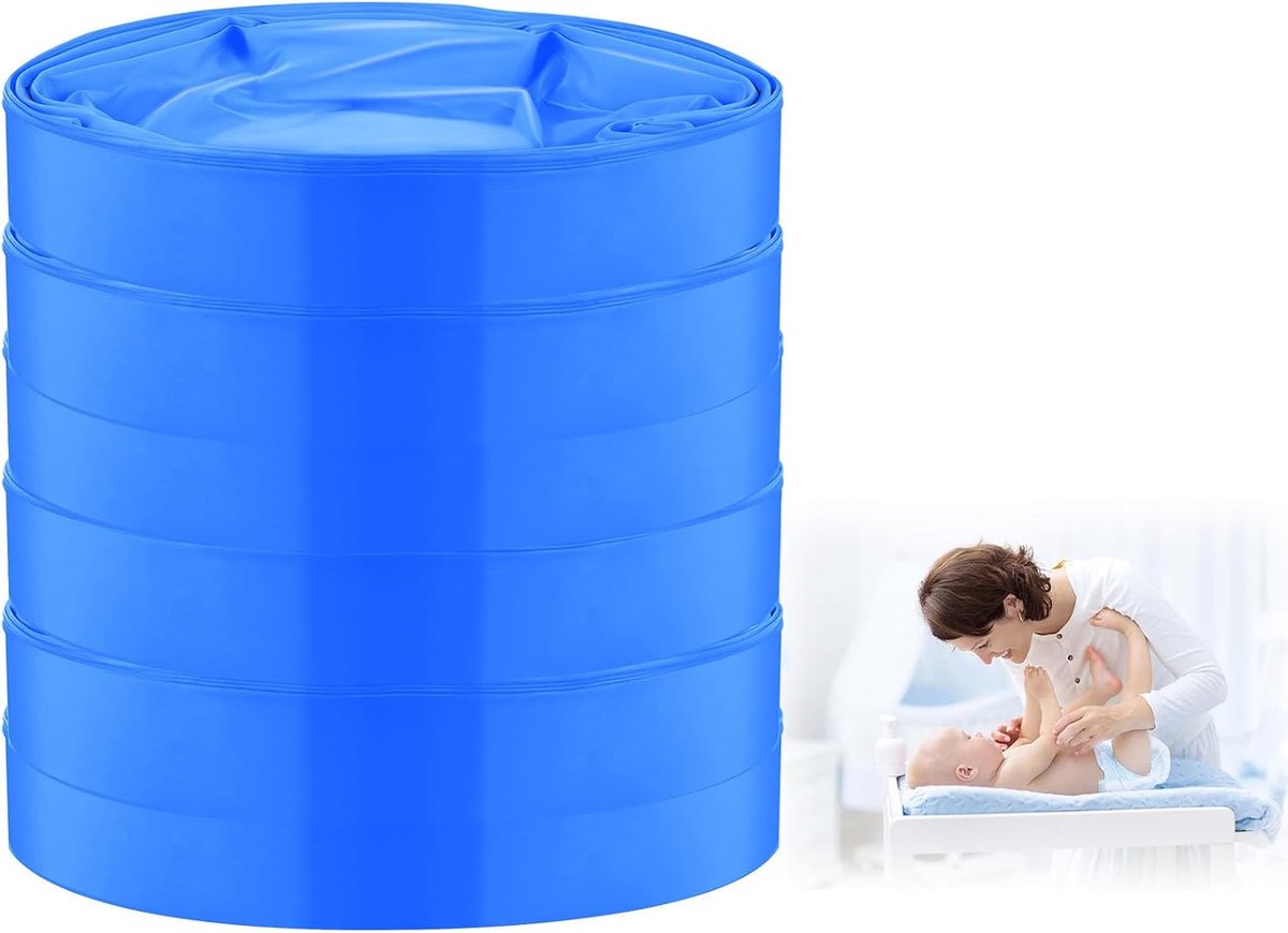 SnelShoppen - 6 Luieremmer Navulcassettes, Baby Luieremmer Navulfolie, 4,5m Geurblokkerend, Zeven Lagen Film, Compatibel met Diverse Luieremmers, Blau