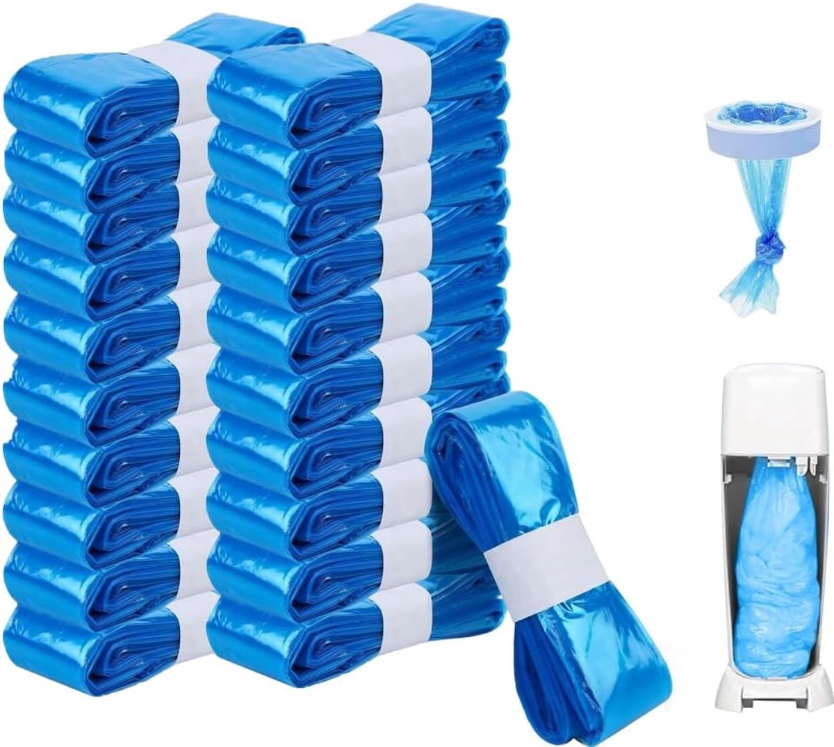 SnelShoppen - 20 Pack Luieremmer Navulling, Geurende Luieremmer Verwijderingszakken 4,5 m Lang, Compatibel met Alle Vuilnisbak Modellen, Voorkomt Bact