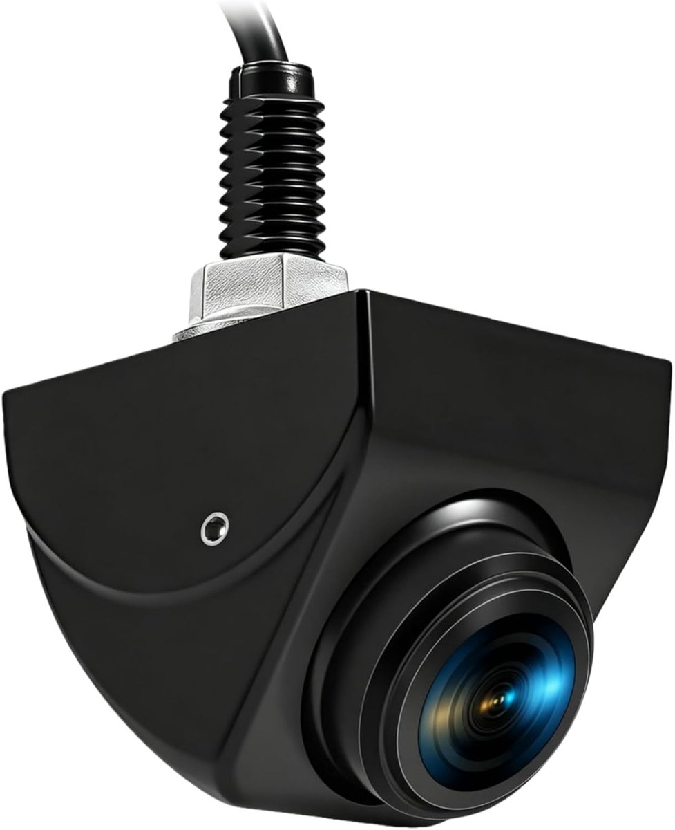 SnelShoppen - AHD 1080P Achteruitrijcamera, 360° Draaibaar, IP69K Waterdicht, Metalen Behuizing, Nachtzicht, Voor Auto, Vrachtwagen, SUV, Camper, 4-Pi