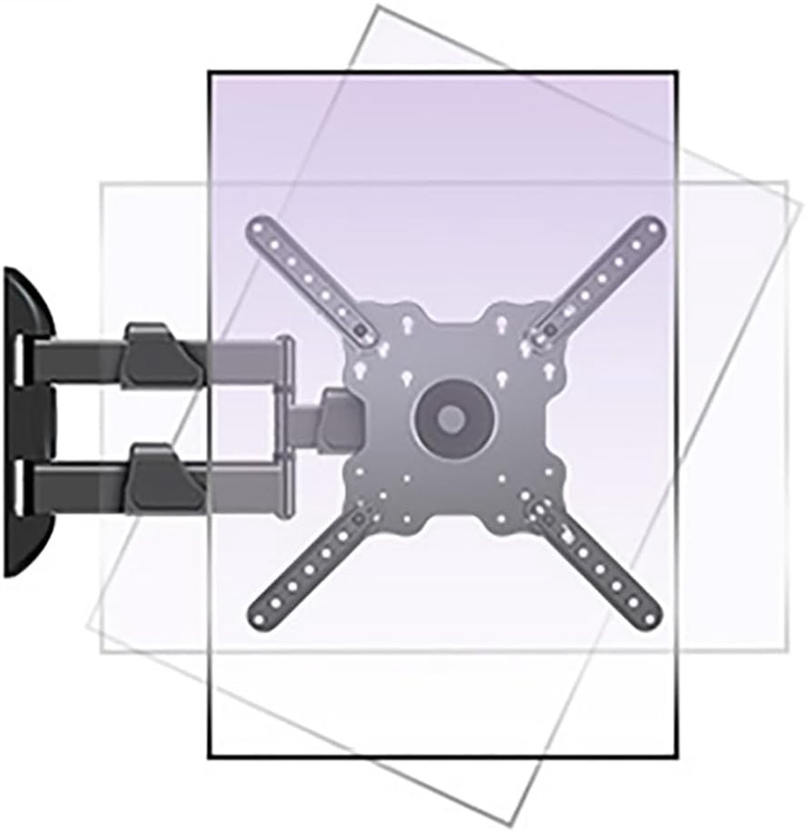 SnelShoppen - DY3255XZ TV Wandbeugel 32-50 Inch - 360° Verstelbare Swivel & Tilt Monteerbeugel voor TV's en Monitoren tot 19.8 kg, Max VESA 400x400 mm