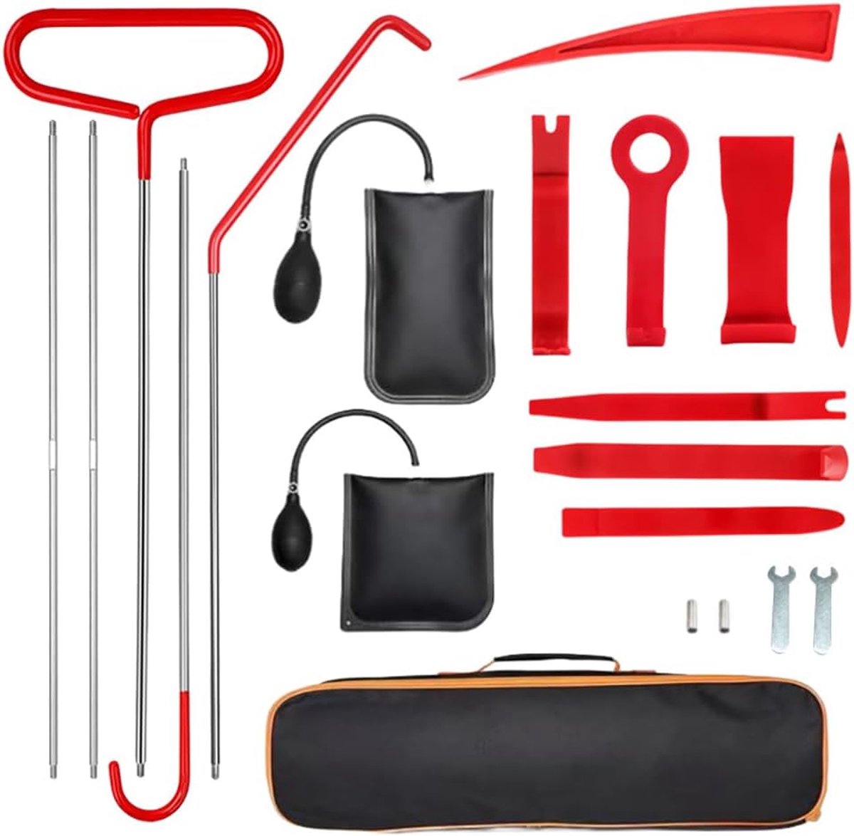 SnelShoppen - Car Door Opener Set - 20-delige Trim Demontage Toolset met Luchtpomp en Niet-destructieve Wedges voor Auto Reparatie en Opening