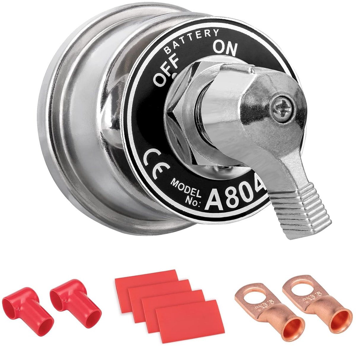 SnelShoppen - Battery Disconnect Switch 12V-48V - Accu Afsluiter Master Switch voor Marine, Boot, Caravan, Auto, Jacht - Veilig en Betrouwbaar - Hoog