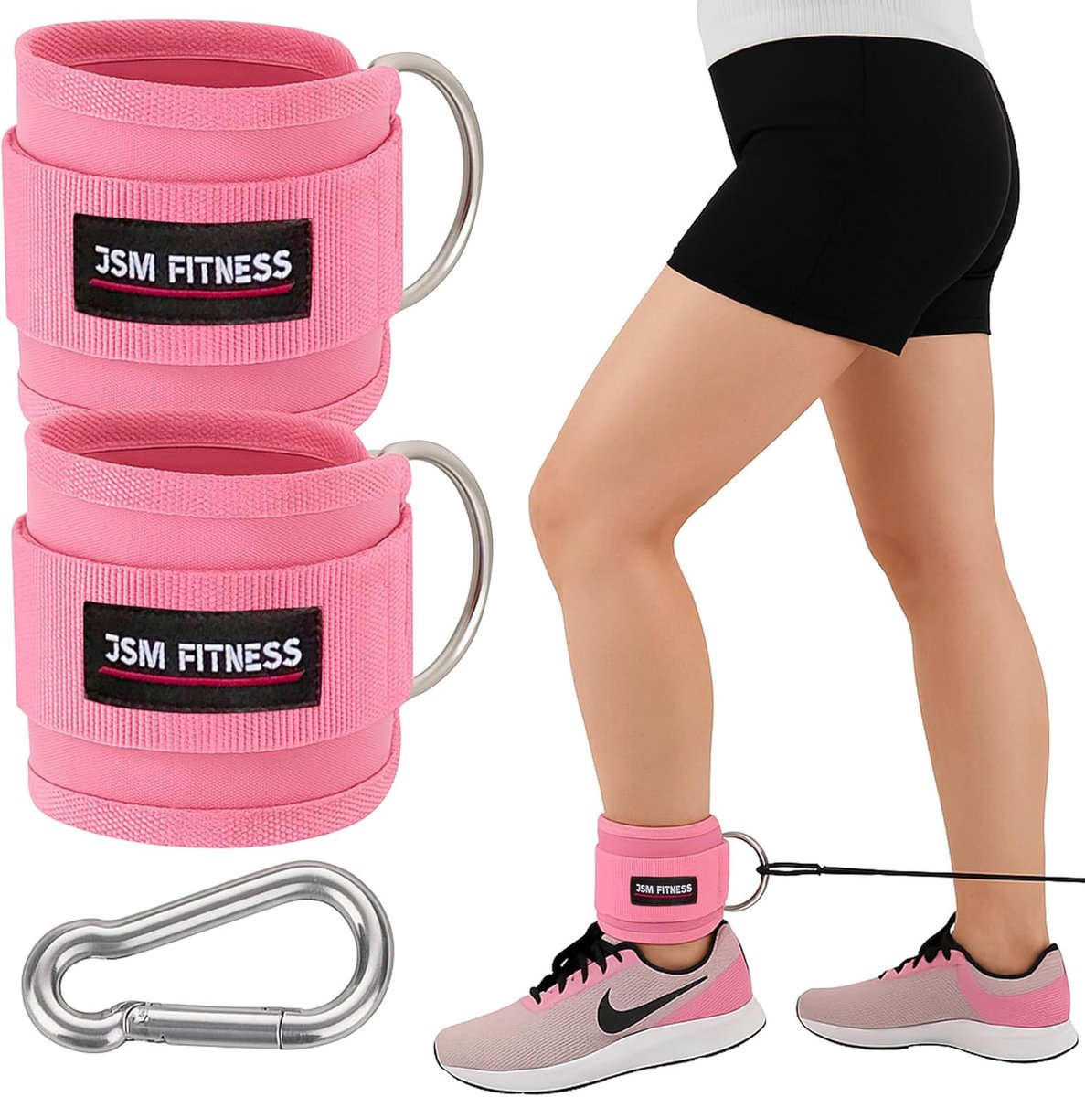 SnelShoppen - Cable Foot Loops - Voetbanden voor Fitness Training - Isolatie van Been- en Heupspieren - 2 Stuks - Ideaal voor Thuis en Sportschool