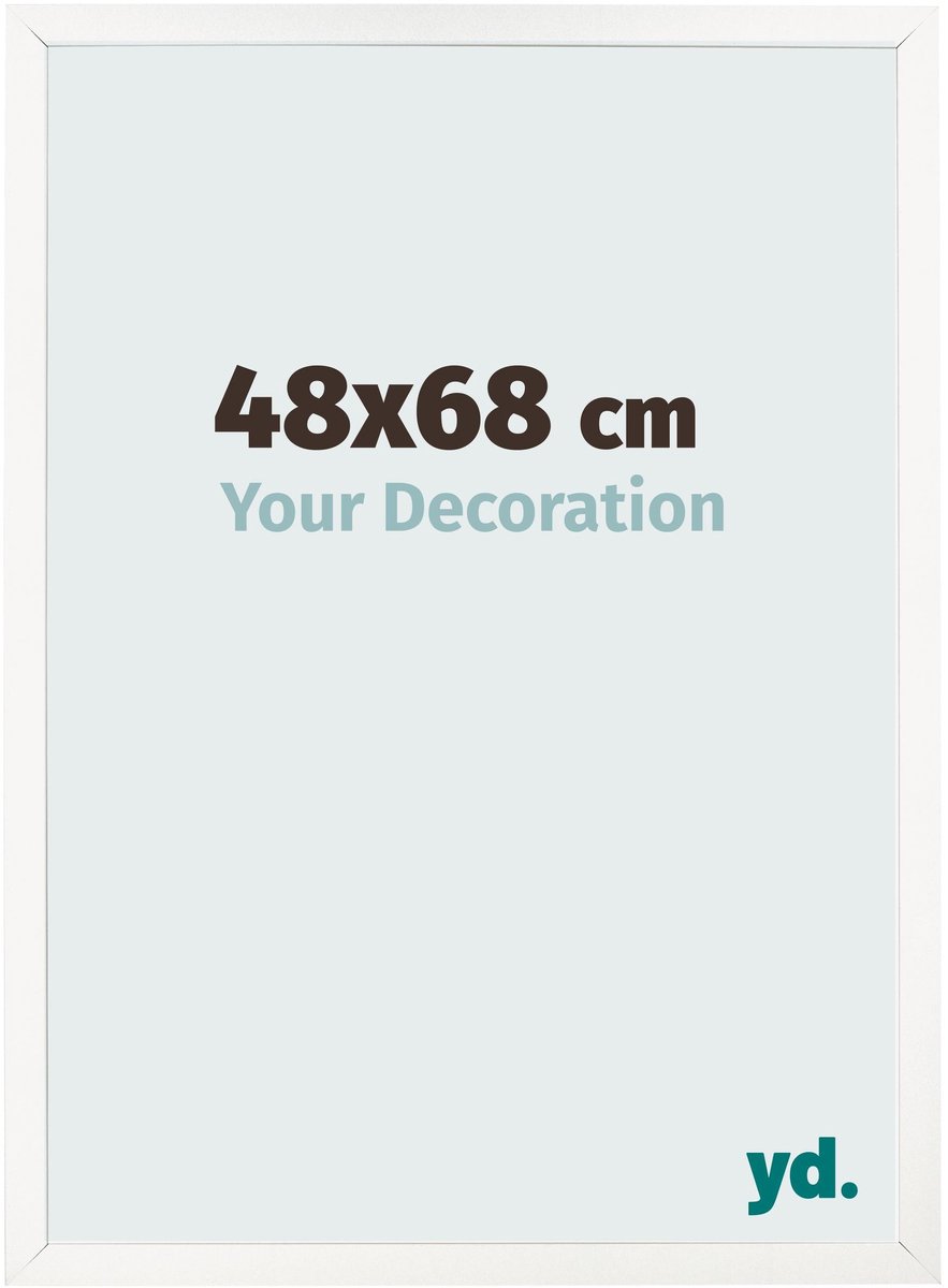 Your Decoration - Fotolijst 48x68 cm - MDF - Wit Hoogglans - Bologna