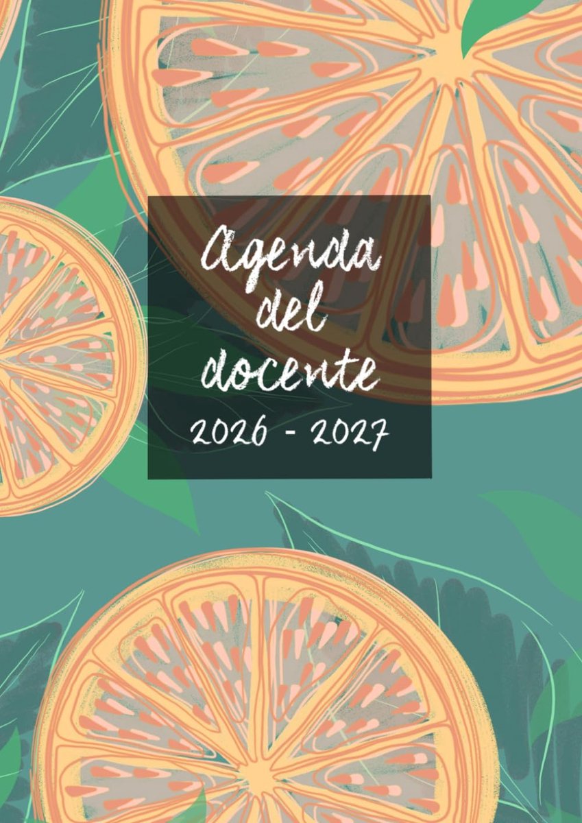 SnelShoppen - Agenda Del Docente 2026-2027 A4 met Pompelmoes Cover - Perfect voor Leraren, Schooljaar Planning, Onderwijs, Notities, Organiseren, Pape