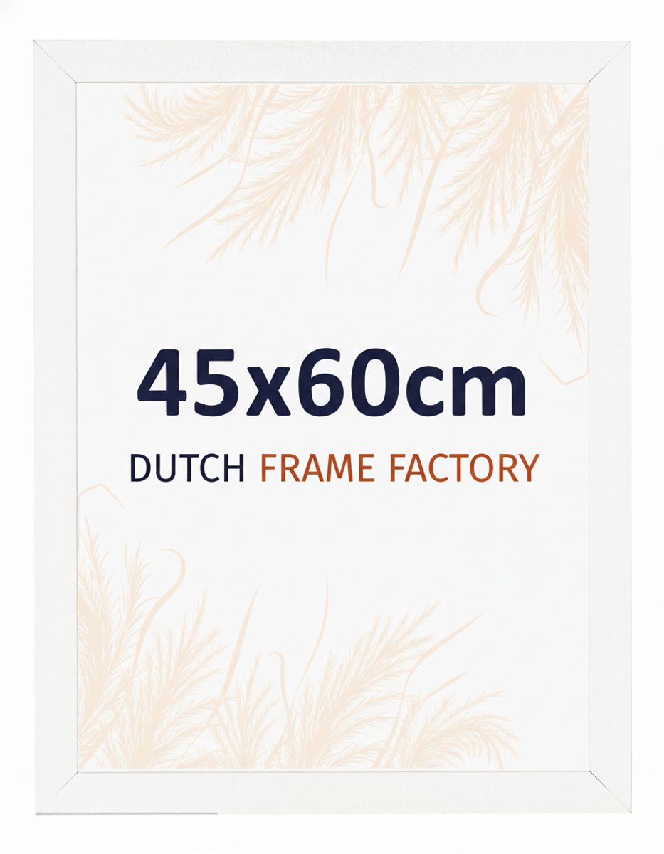 Fotolijst 45x60 cm - MDF - Wit Hoogglans - Benno