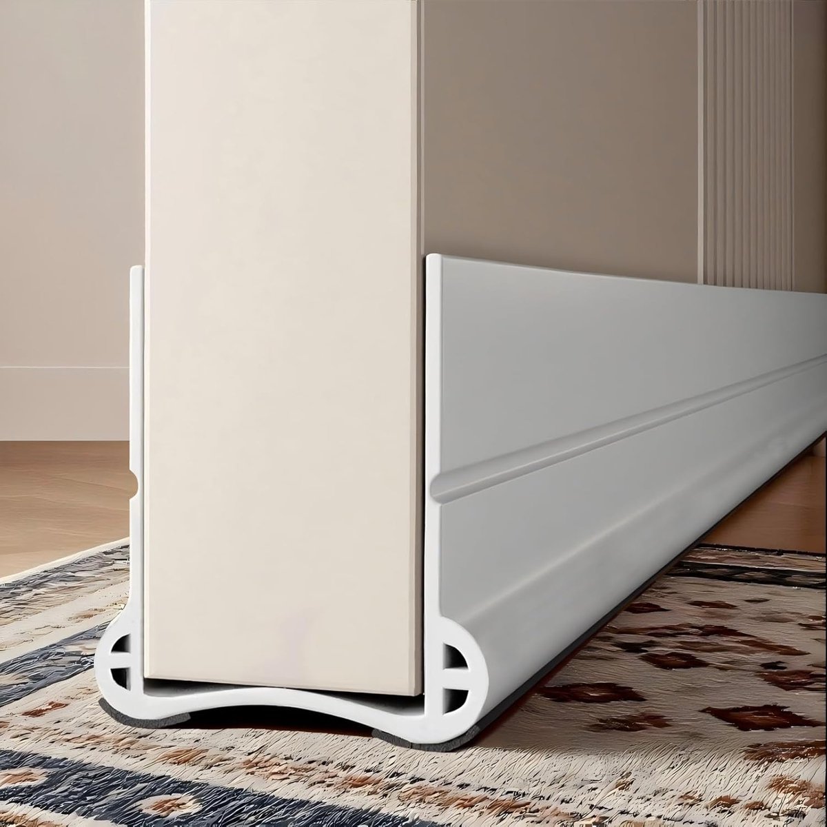 SnelShoppen - Tochtstopper 93 cm Wit - Zelfklevende Siliconen Deurafdichting - Verstelbare Afdichtingsstrip voor Geluidsisolatie, Wind, Water, Insecte