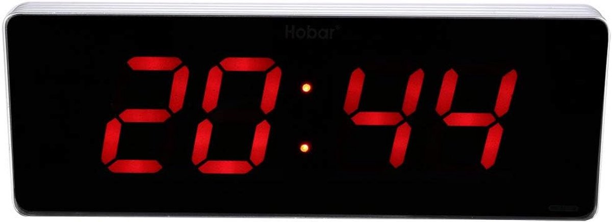 SnelShoppen - Kalenderklok 14" Extra Groot LED Digitaal Bureau Alarm Dagklok met Temperatuur Wandklok (36x13x3cm) - Perfect voor Thuis, Kantoor en Sch