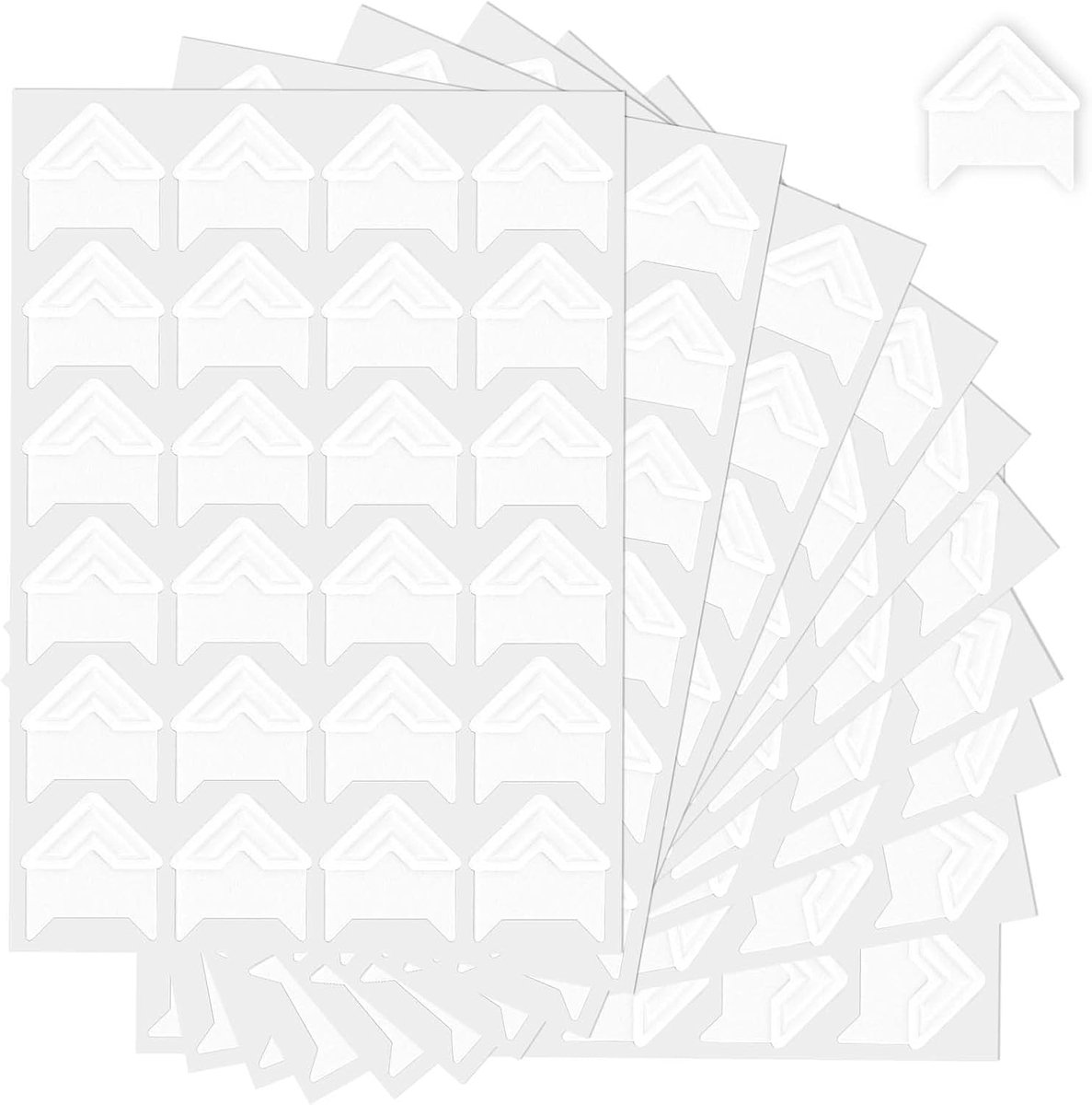 SnelShoppen - Zelfklevende Fotohoeken 240 Stuks - Wit - Perfect voor Fotoalbums, Verzamelalbums, Doe-Het-Zelf Projecten - 10 Vellen - Handig en Kwalit