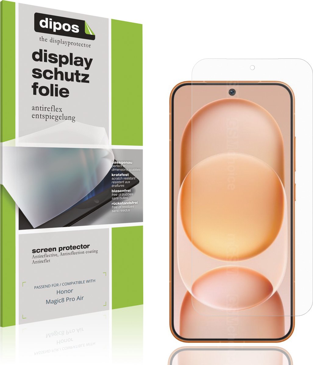 dipos – 4x Matte Beschermfolie geschikt voor Honor Magic8 Pro Air | Krasbestendige & antireflecterende Screenprotector Ultra-Thin