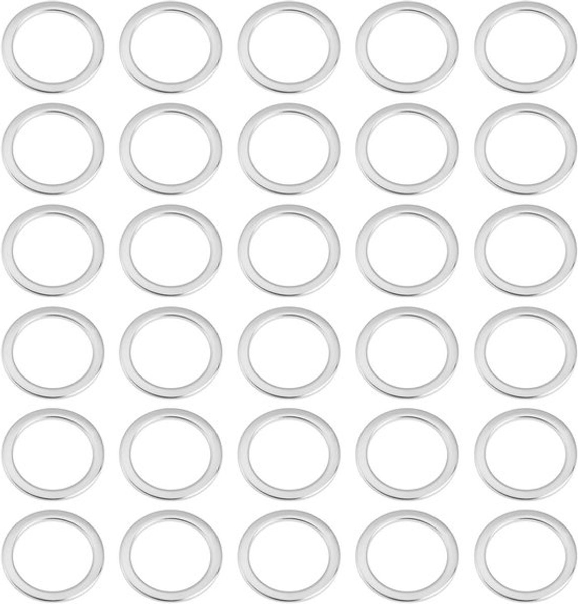 - Fiets Spacer Rvs Wasmachine - Accessoires - Zilver - 30 stuks - Pedaal Onderdelen - Geschikt voor Fiets - RVS 21x15x1mm - 30 Stuks Pedaal Wasmachines.