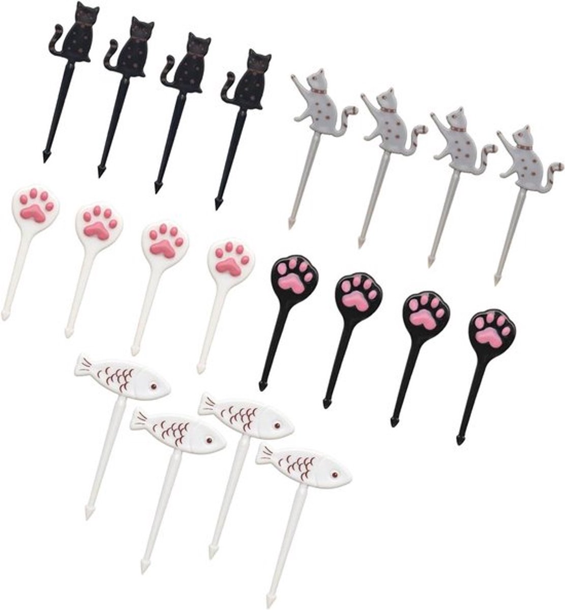 Fruitvorkjes Kinderen - Eten Prikkers - Leuk Eten Maken - Dieren Designs - 8 Stuks - Multicolor