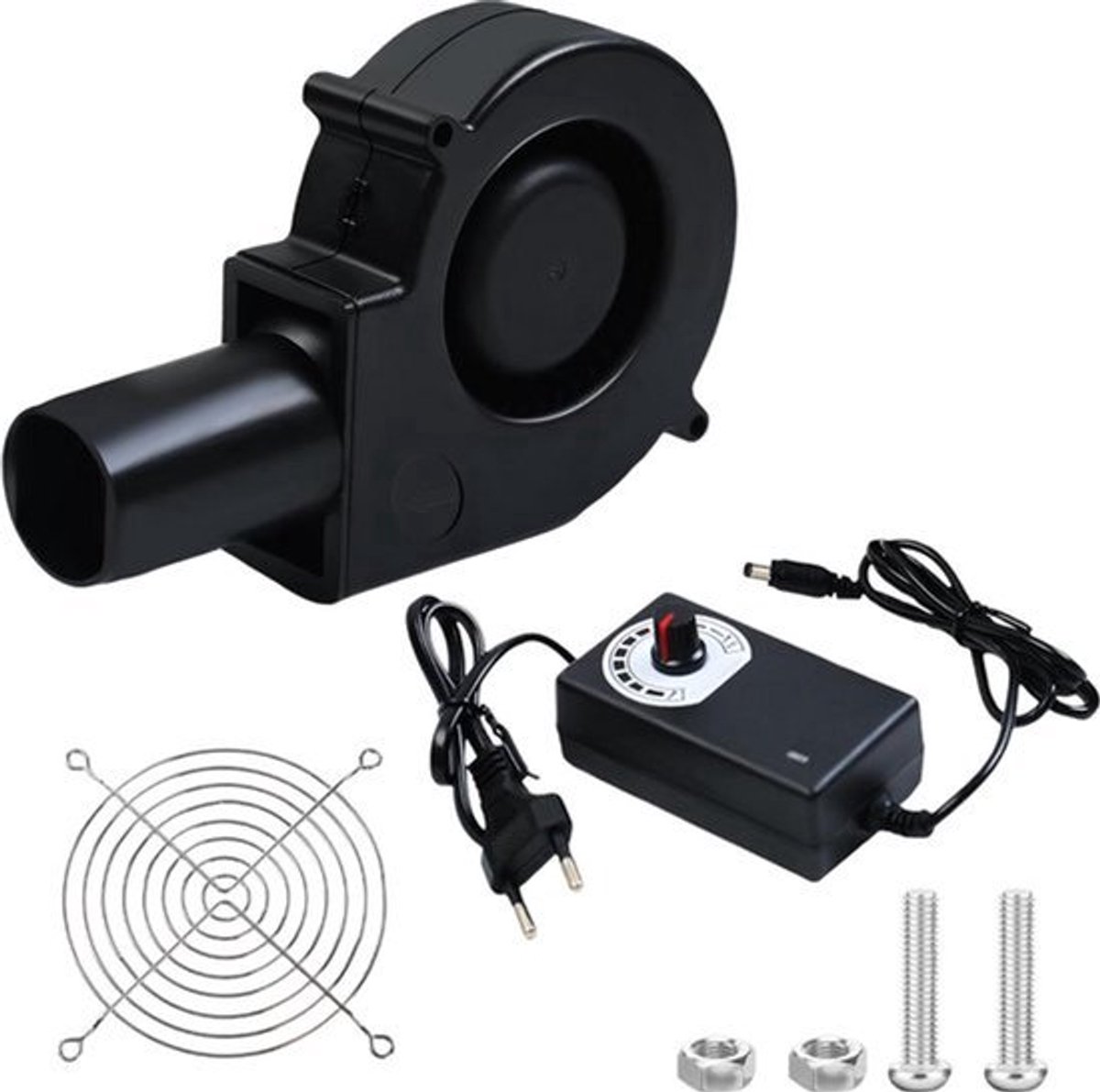 Content in voor turbineventilator met 12 V regelbare koelventilator - dubbele kogellagers - radiale ventilator voor opblaasbare grill - koelkast BBQ ventilatorvervanging