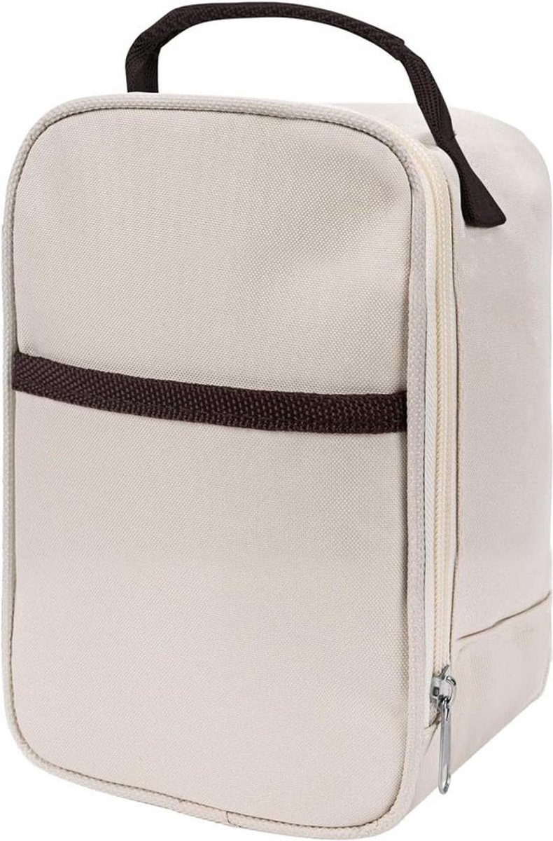 Thermische kruiktas met geïsoleerde zak - Draagbaar voor outdoor picknick - Beige - Compatibel met 16 oz thermos - Hydrapeak, Wolff, Goodful - Kantoorwerk