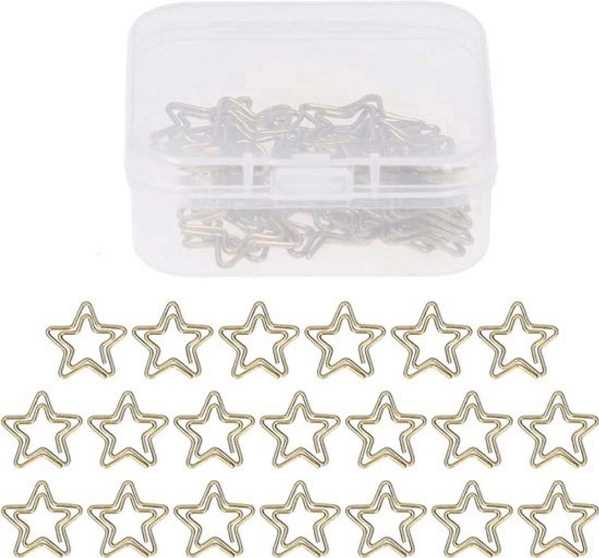 20 stuks gouden stervormige mini-clips paperclips bladwijzerbestandsbeheer voor kantoor school huis decoratie (20 x 07 inch)
