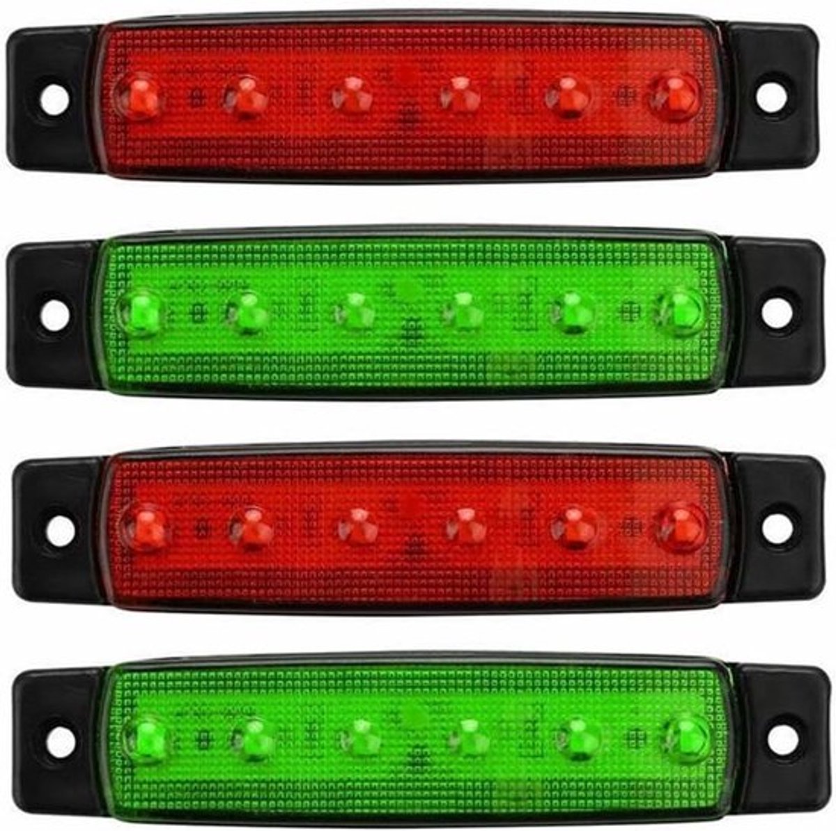 4 stuks waterdichte LED strip verlichting voor bootnavigatie en auto, zijverlichting voor bakboord en stuurboord, geschikt voor vrachtwagens.