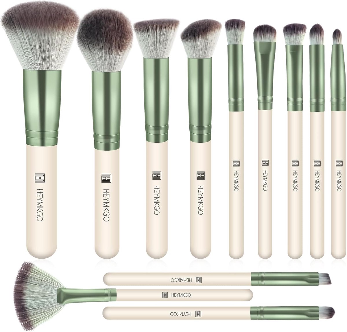 SnelShoppen - 12PCS Makeup Brush Set Professionele Make Up Penselen met Synthetic Haren voor Foundation, Poeder, Concealer, Blush, Oogschaduw en Highl