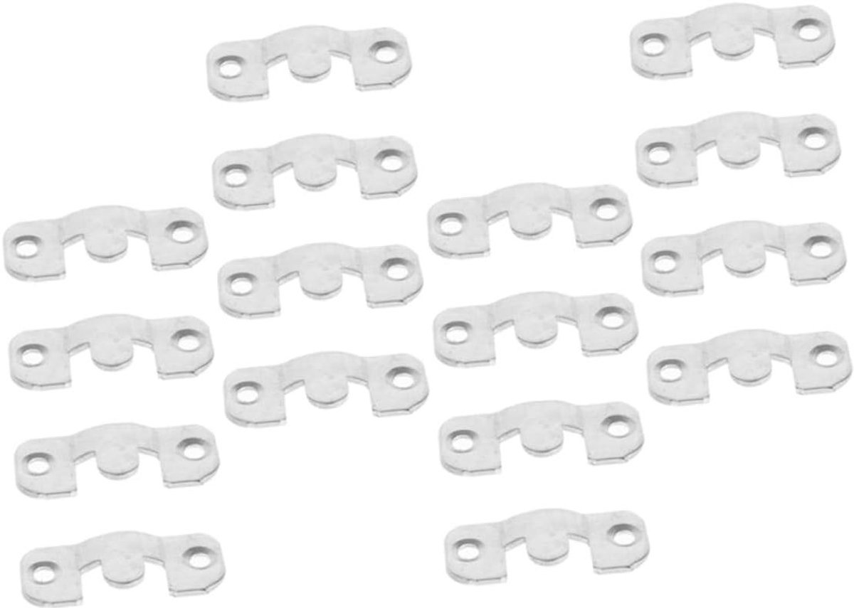 Frame Hangers - Spiegel Clips - Foto Ophangen - In elkaar grijpende Haken - 16 Stuks - Zil