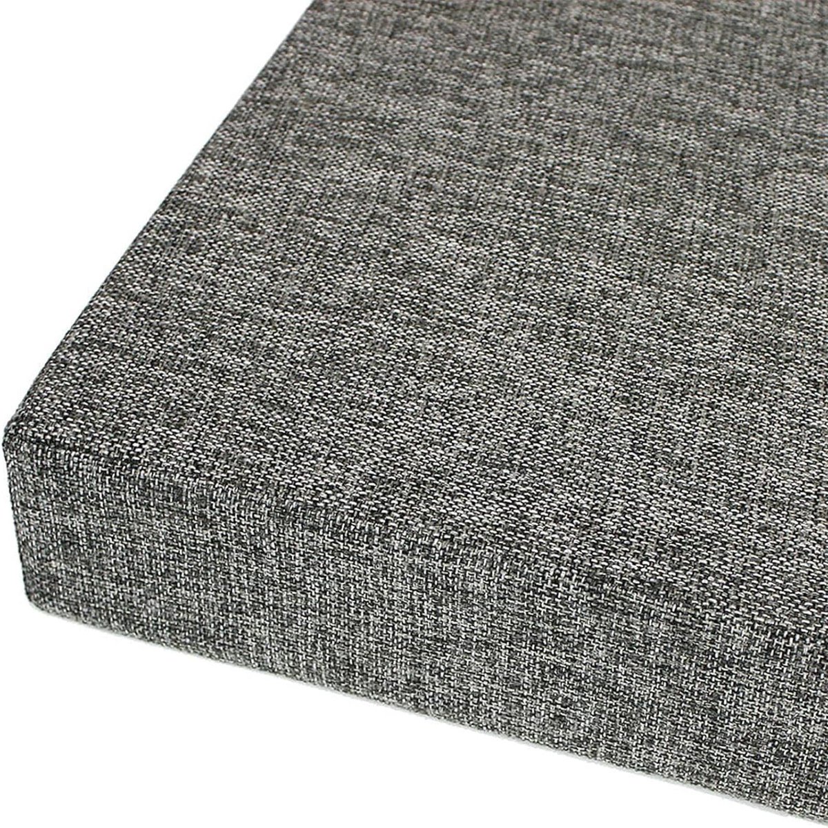 Bankkussen Hoge Dichtheid - Zitkussen Bank - Comfortabel Zitten - Afneembaar Wasbaar - 125 x 30 cm - Donkergrijs