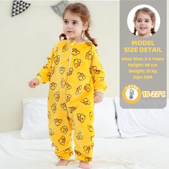 Warme Flanellen Slaapzak met Voeten en Mouwen voor Baby en Peuter - 2,5 TOG Winter Pyjama — afbeelding 2