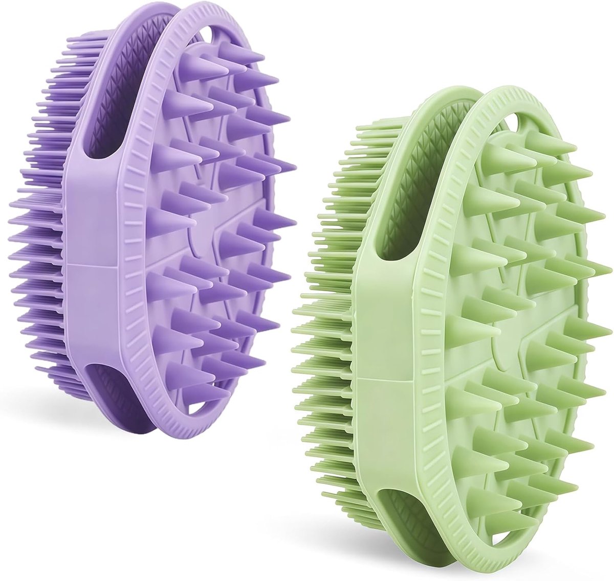 SnelShoppen - Silicone Body Scrubber Set van 2 - Douche Spons als Lichaams Scrub, Peeling Spons en Schrobborstel voor Diepe Reiniging - Hygienisch en