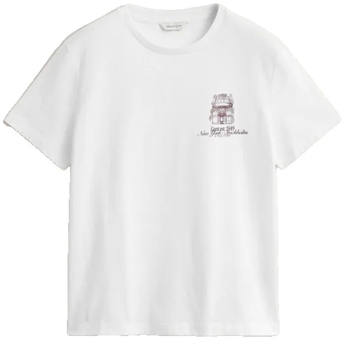 Gant 4201359 T-shirt Met Korte Mouwen Wit 2XL Vrouw
