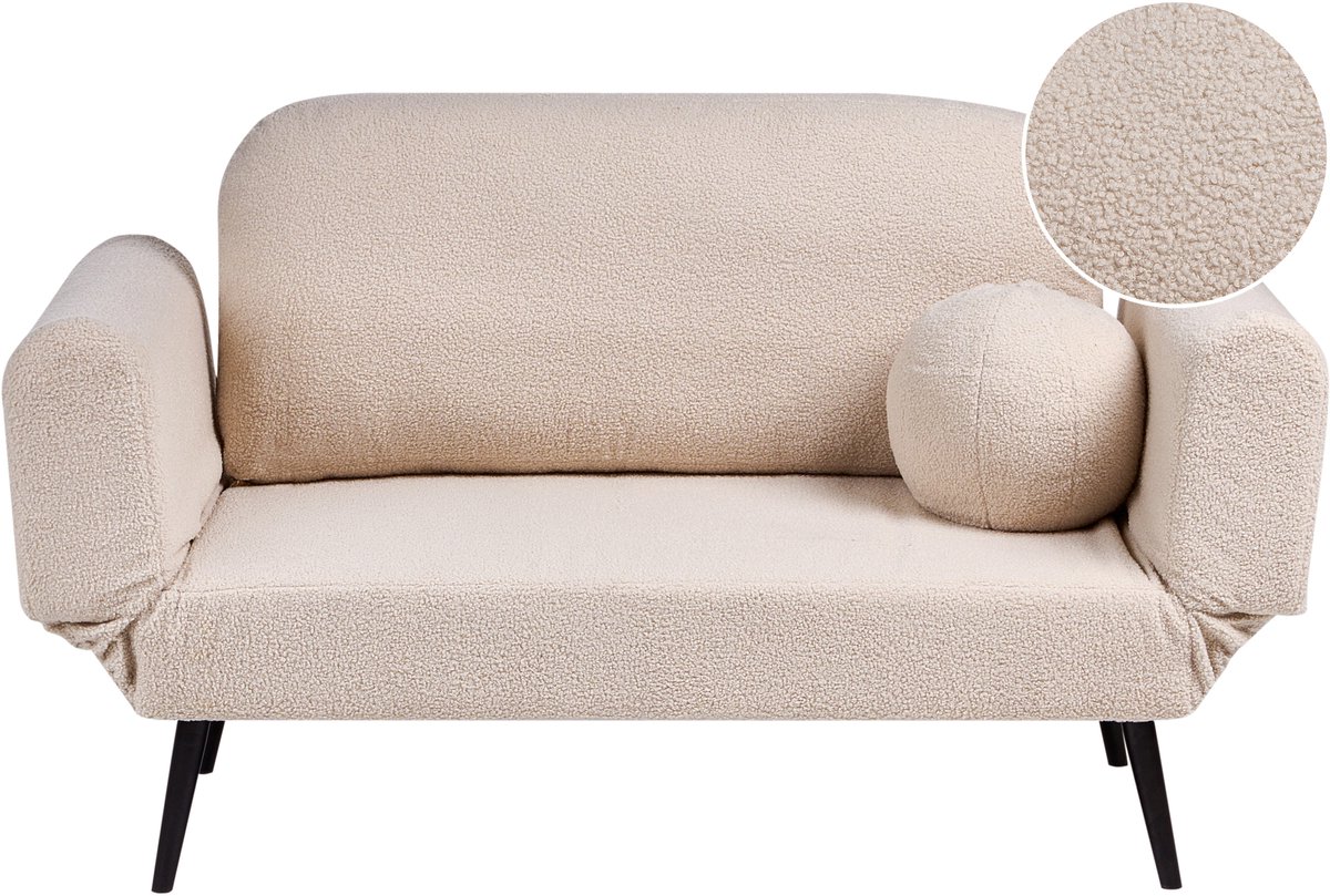 DOROTEA - Slaapbank - Beige - Bouclé