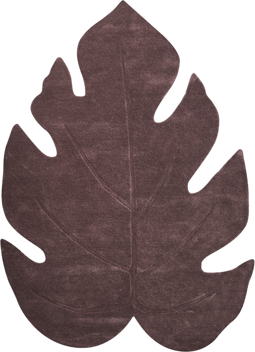 NAINITAL - Vloerkleed - Donkerbruin - 160 x 230 cm - Wol