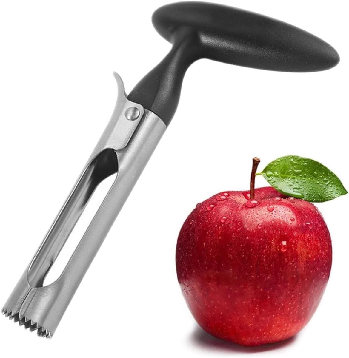 SnelShoppen - Appelboor en Appelschijfjes Snijder met ABS Handvat - Ideaal voor Keuken, Feest, Camping - Handige Appel Snijder - Keukenaccessoire - 1
