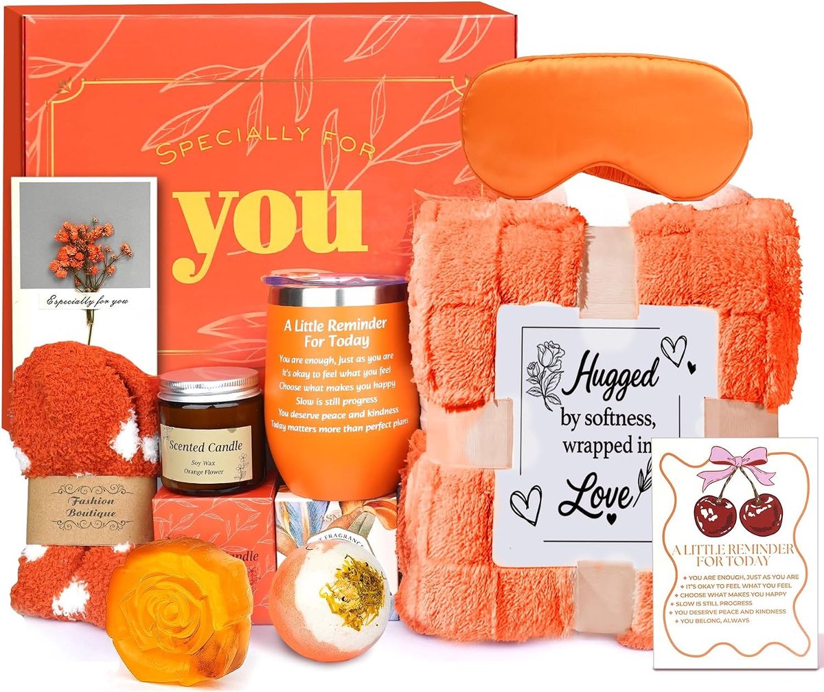 SnelShoppen - Verwenpakket voor Vrouwen - 350ml RVS Beker, Gezellige Deken - Perfecte Cadeaus voor Verjaardag, Kerst, Beste Vriendin, Moeder, Zus - On