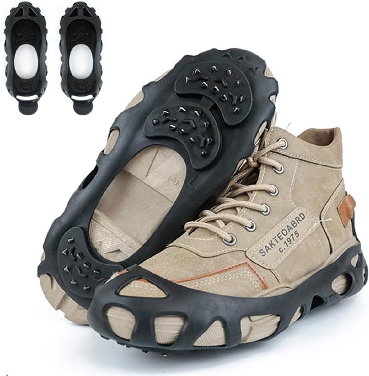Schoenspikes - Krampons - Schoenklauwen - 11 roestvrijstalen tanden - siliconenband - antislip voor bergschoenen - ijsklimmen - bergbeklimmen - winter - buiten