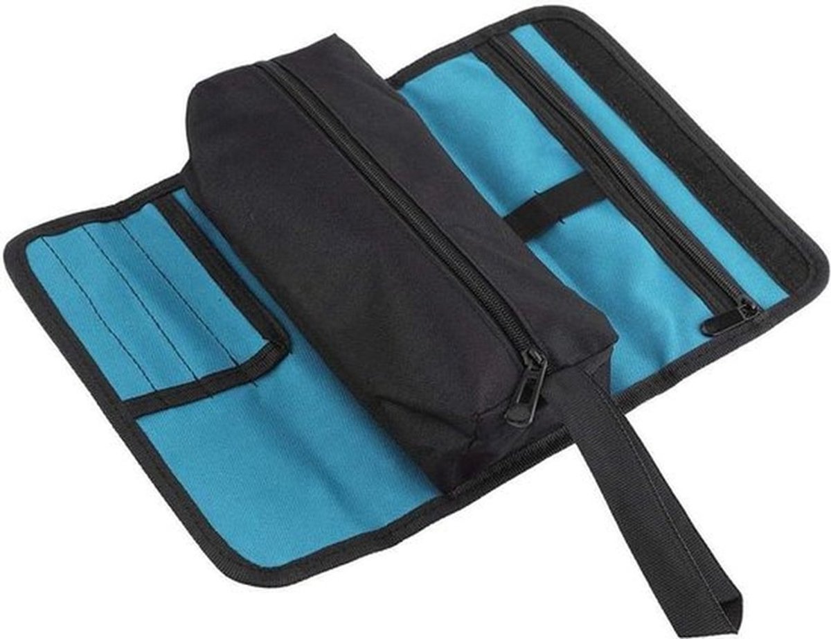Gereedschapstas - oprolbaar - zakken - elektrisch - reparatieset - gereedschapshouder - opvouwbaar - kleine tas - rol - organizer - geschikt voor elektrisch gereedschap.