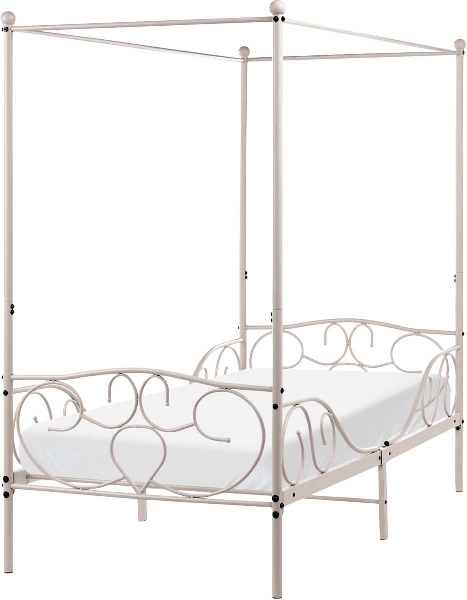 SORMERY - Eenpersoonsbed - Lichtbeige - 90 x 200 cm - IJzer