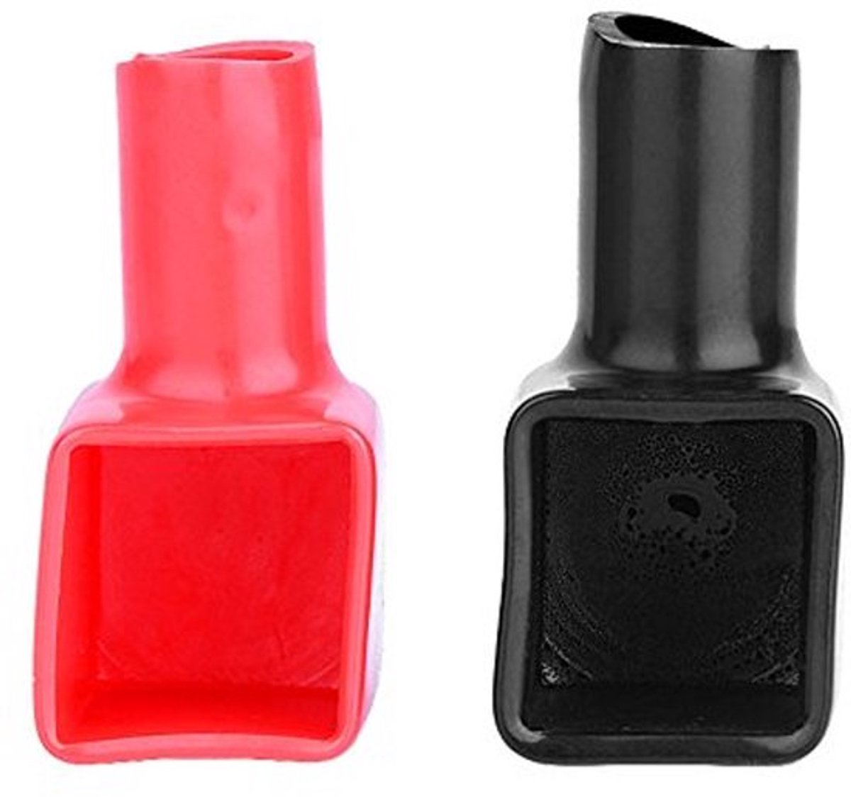 192681 192682 Accuklemmen, 1 paar, marine, accuklemmen, afdekkingen en laarzen, flexibele zachte kunststof, rood en zwart, positief en negatief, 192681 Andere accessoires