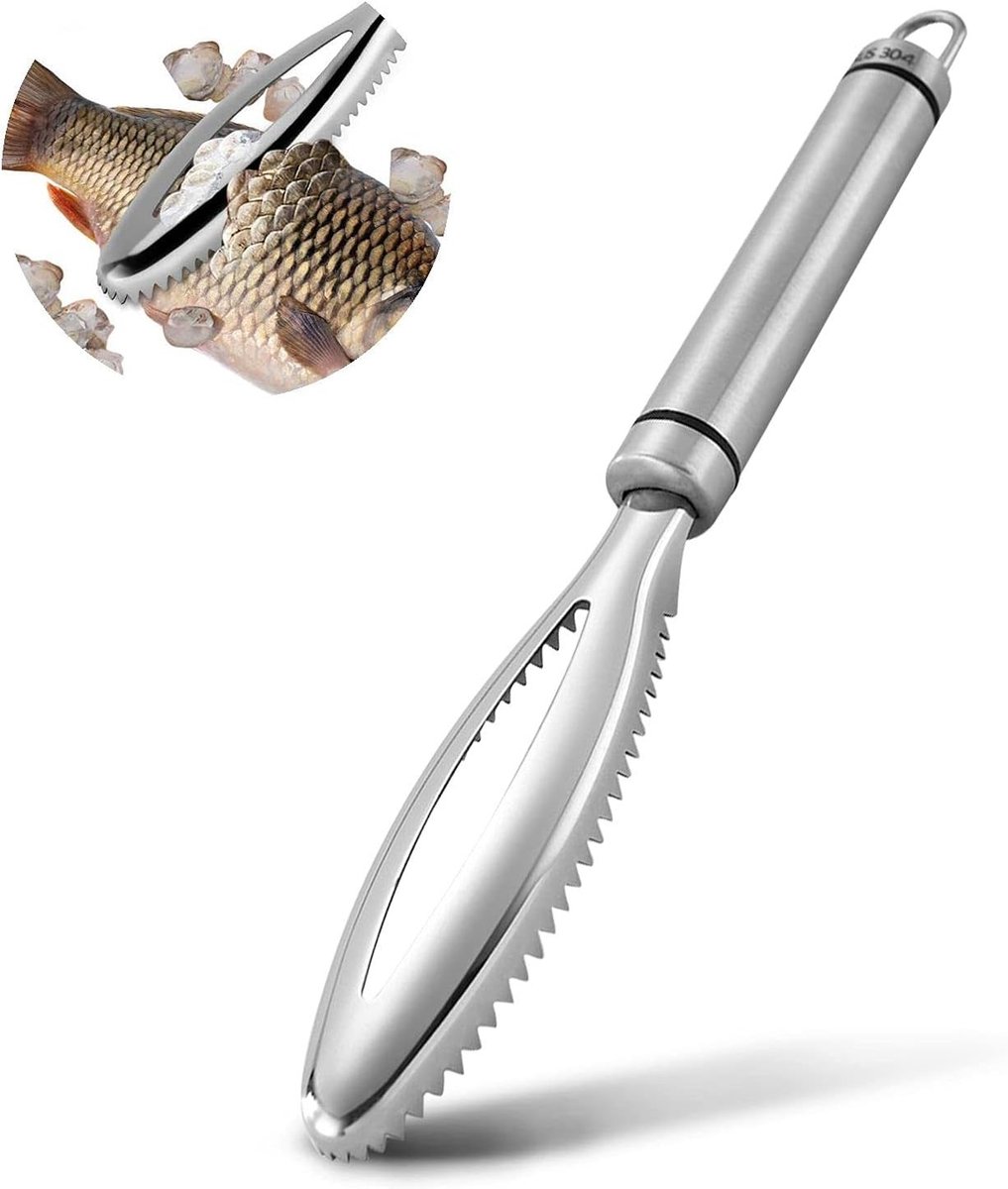 Professionele RVS Vis Schubber - Efficiënte Vis Schraper voor Keuken en Grill, Ideaal voor Thuisgebruik