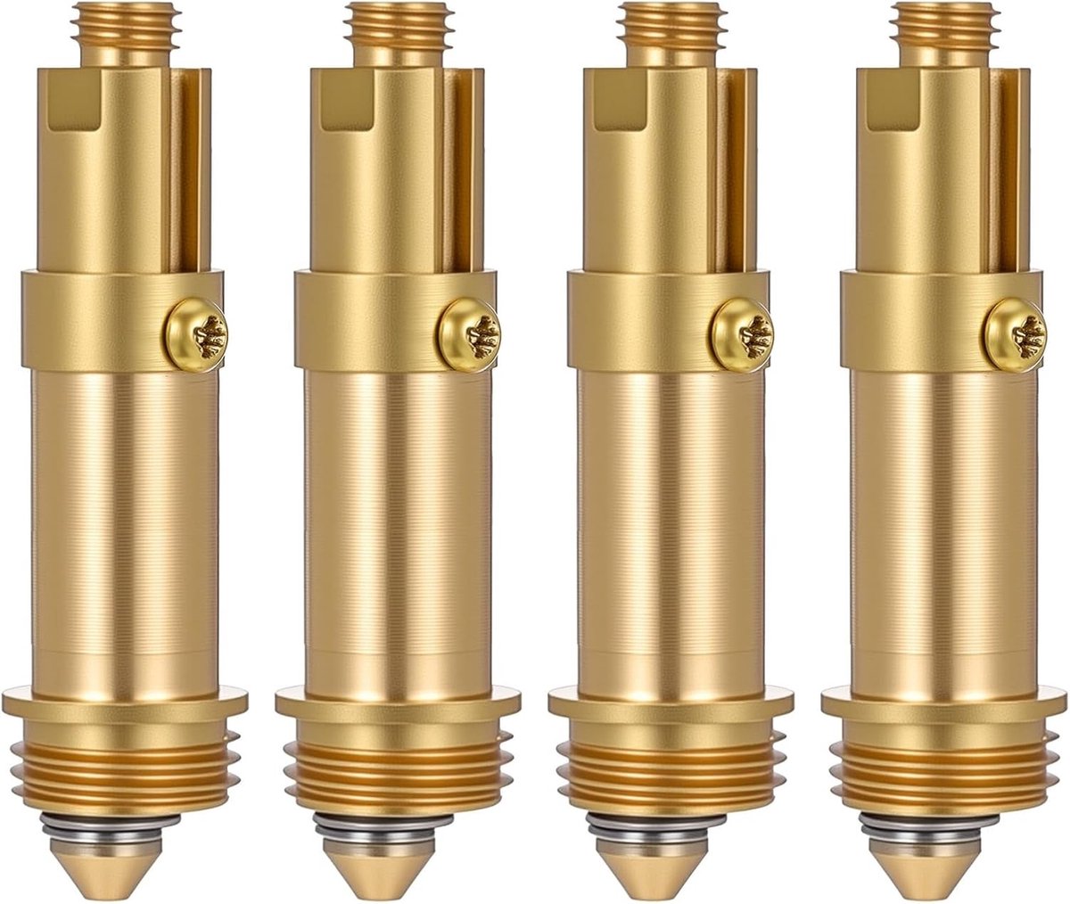 4 stuks pop-up afvoerventiel voor wastafel, klikveer-afvoergarnituur, messing afvoerstop voor badkamer en keuken, compatibel met M8/M16-schroefdraad