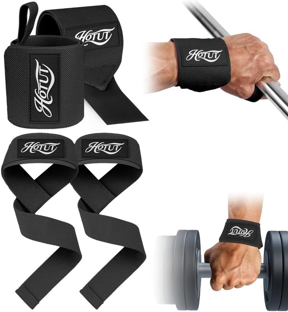Gewichtheffen Riemen en Pols Wraps voor Krachttraining, Powerlifting en Bodybuilding - Duurzaam en Stevig voor Intensieve Workouts