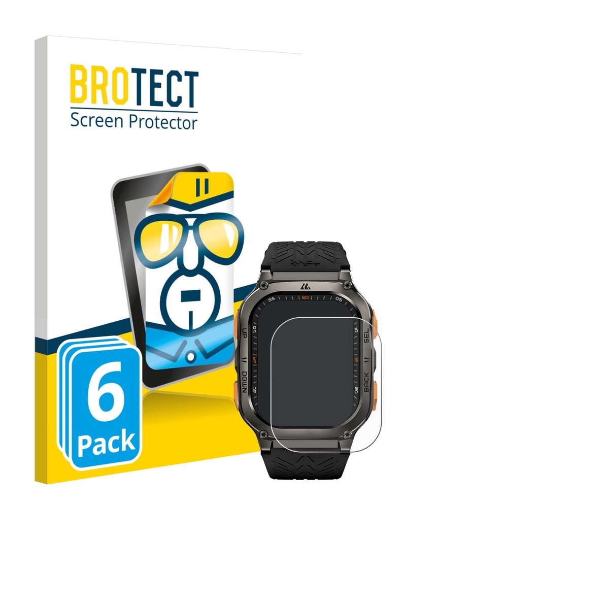 BROTECT - Screenprotector voor Kospet Tank M3 Ultra - Folie Beschermfolie transparant 6 Stuks