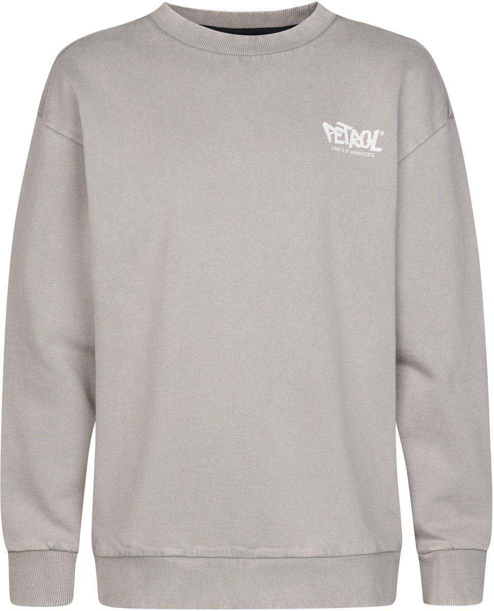 Petrol Industries - Jongens Sweater met print steelbrook - Zwart - Maat 104