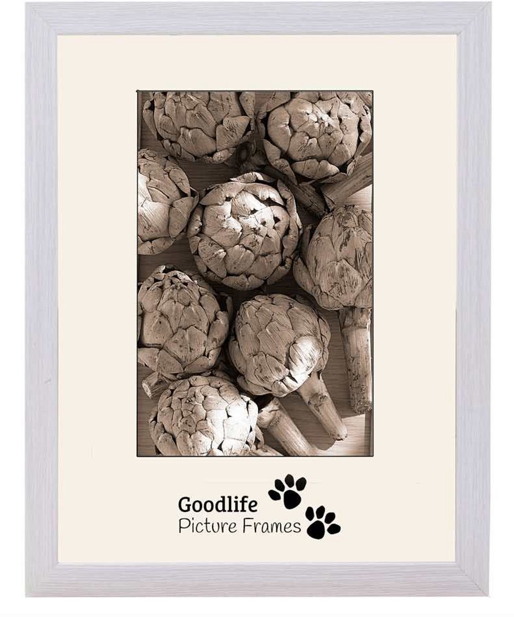 Houten Fotolijst Heritage Eik Ivoor - 20x20 - Helderglas - 20 mm breed profiel - Goodlife Picture Frames