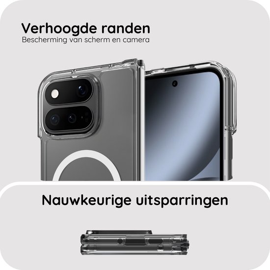 Transparante hoes met verhoogde randen ter bescherming van scherm en camera.