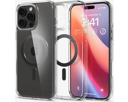 Spigen Ultra Hybrid MagFit - Hoesje Geschikt voor Apple iPhone 16 Pro - Compatibel met MagSafe - Back Cover Carbon Fiber