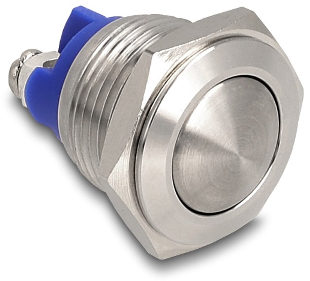 Delock Push Button for Installation 16 mm 2 x Screw Terminal actuator domed