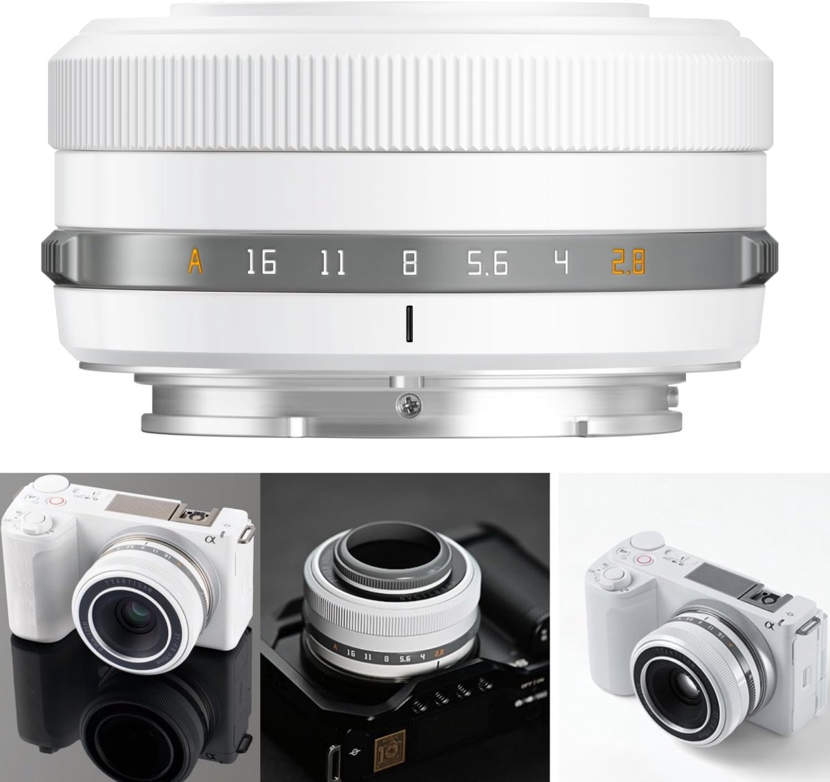 27mm F2.8 Autofocus Lens voor APS-C Mirrorless Camera's - Geschikt voor Sony E-Mount Modellen zoals A5000, A6600 en NEX-series