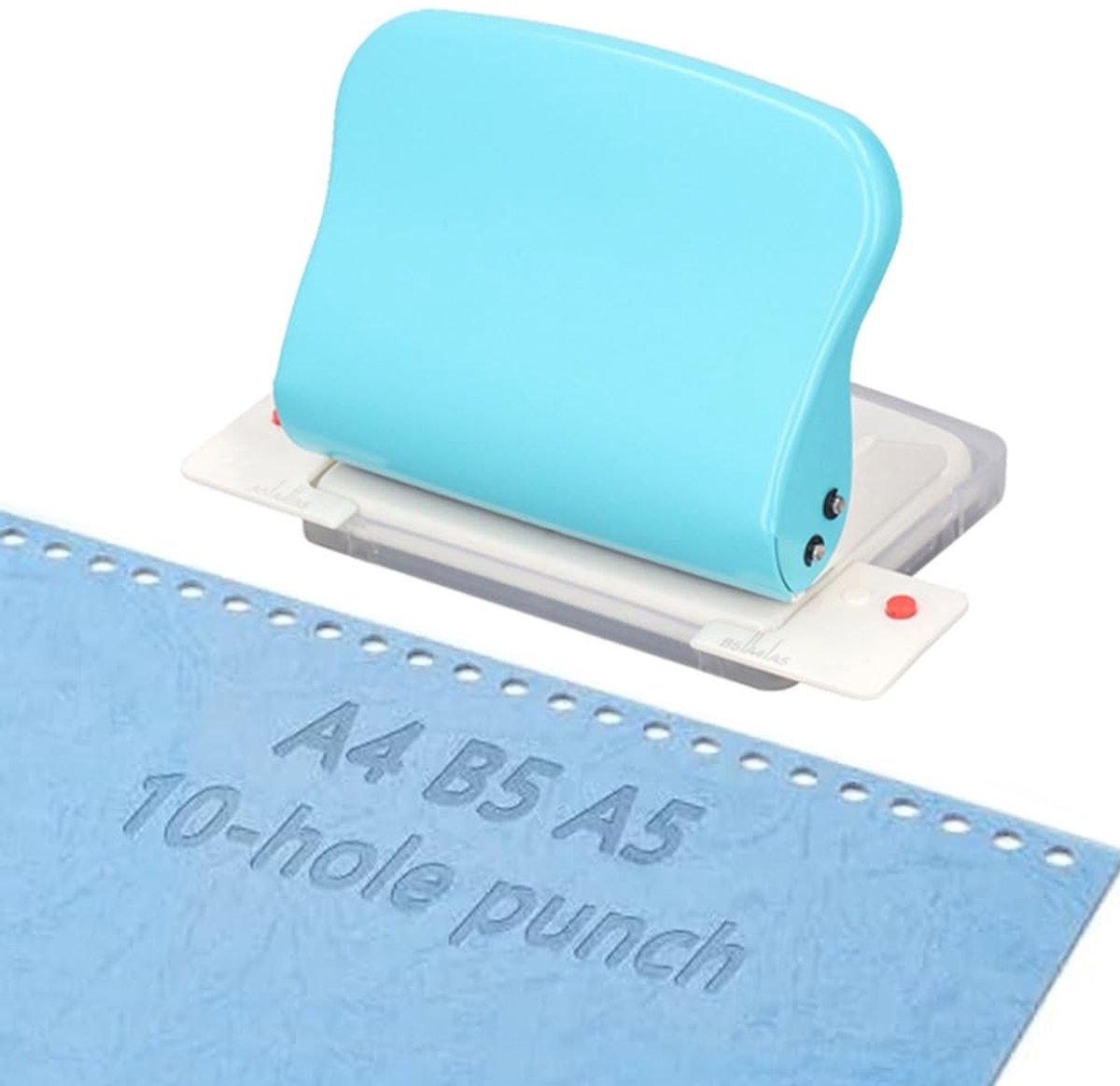 Professionele 10-Holes Paper Binding Machine voor A4 A5 A6 A7 Notitieboeken en Planners met Verstelbare Gaten en 10 Vellen Capaciteit