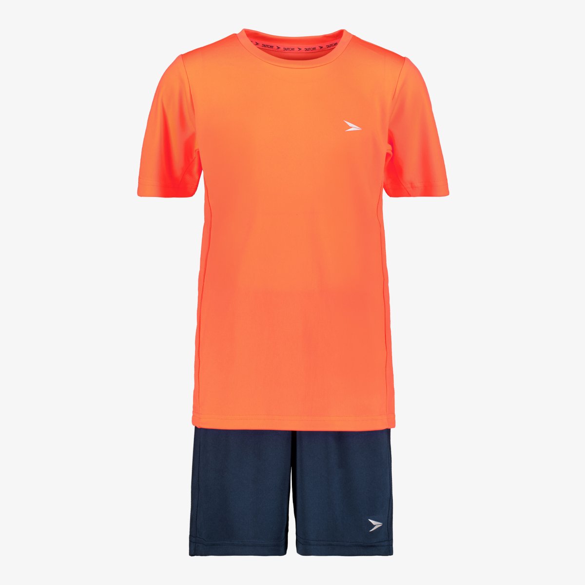 Dutchy tweedelig kinder sport set oranje blauw - Maat 128