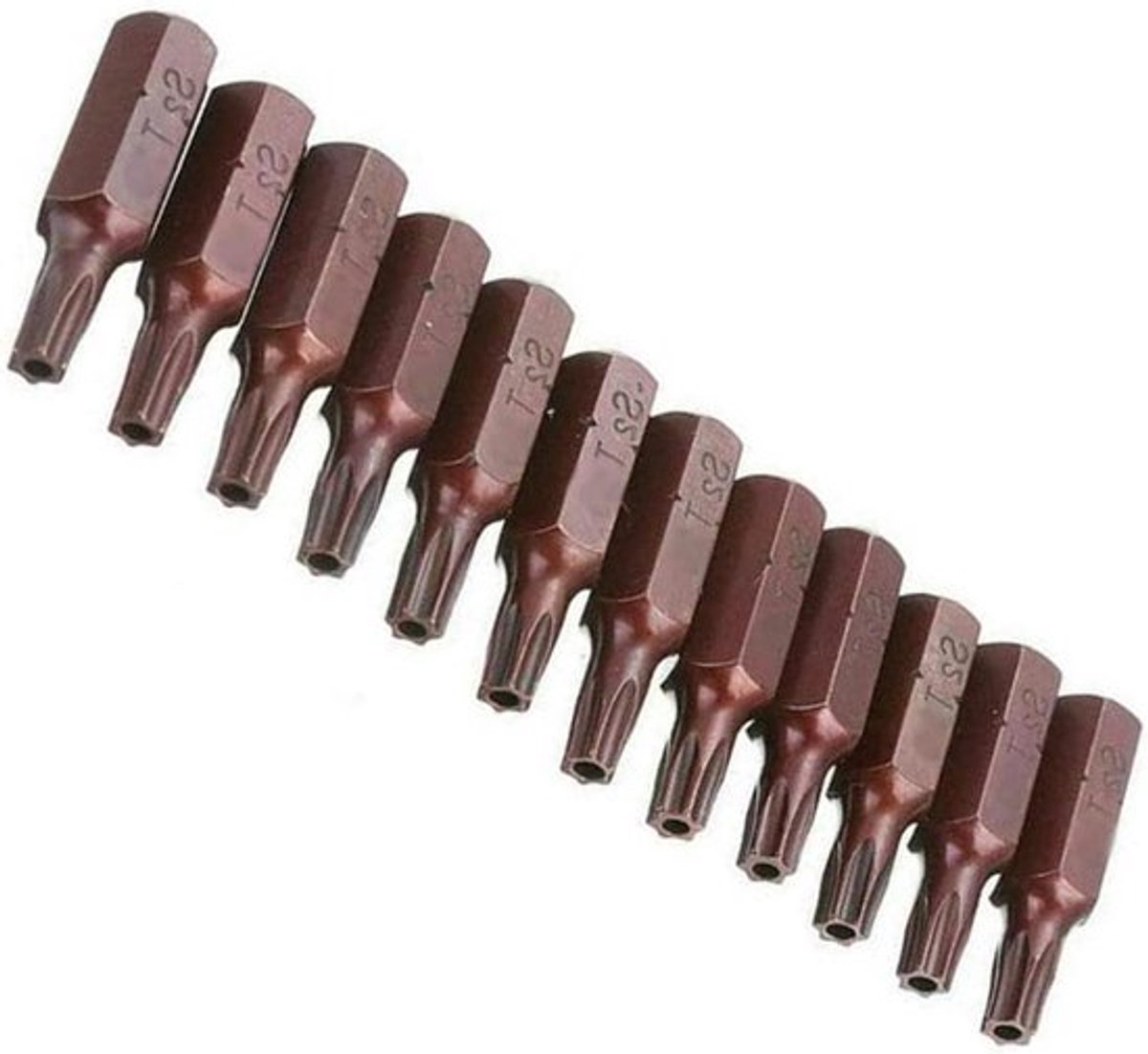 Schroevendraaier Bits - Magnetische - 1/4 Inch - Hex Schacht - T Type met Gaten - Torx Bit Set - 12 Stuks - Geschikt voor - Klussen - T15.