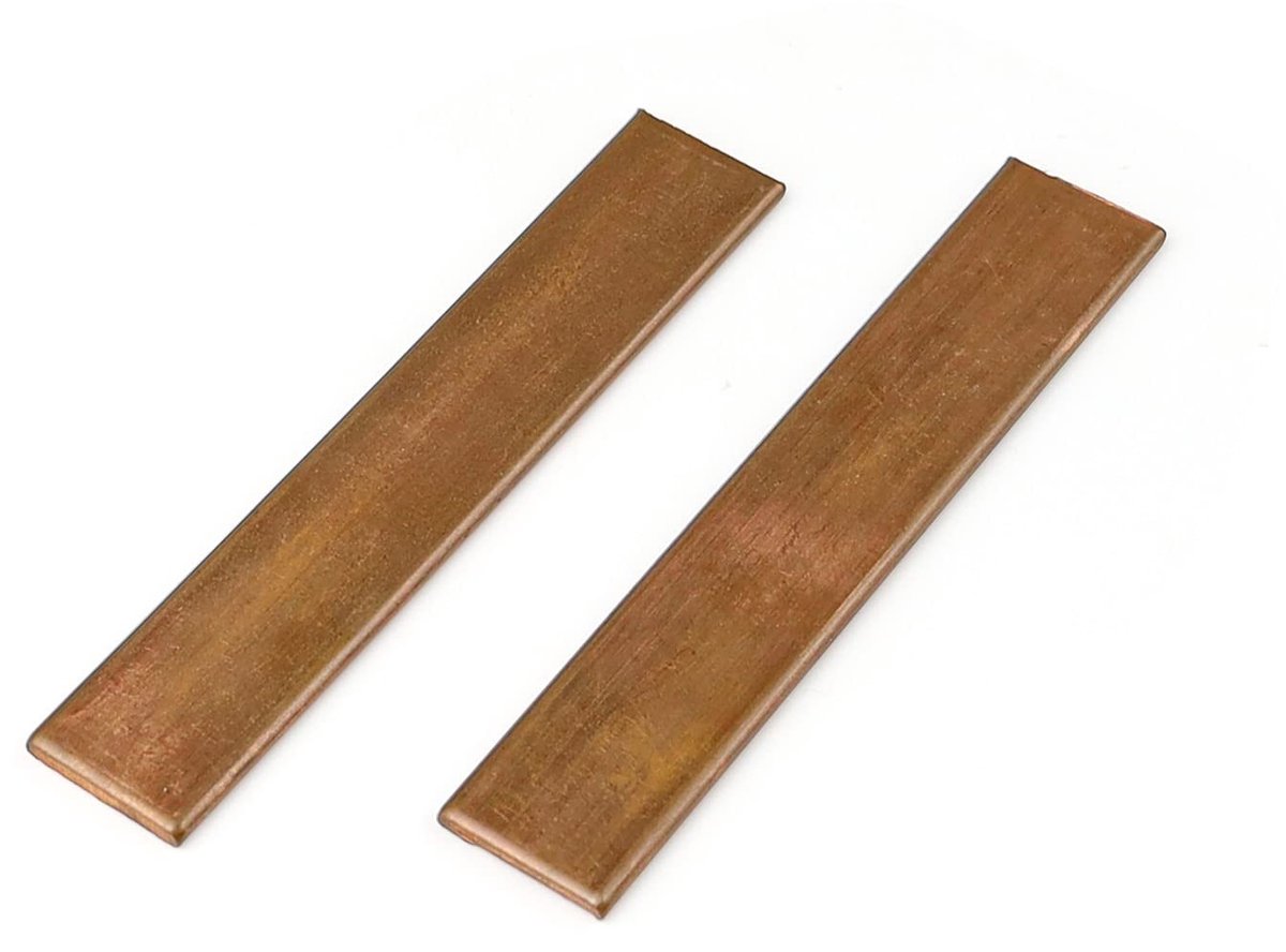 Koperplaat 105 x 20 x 3mm, Hoge Zuiverheid, Goede Elektrische Geleiding, Geschikt voor Schakelkasten en Bewerking